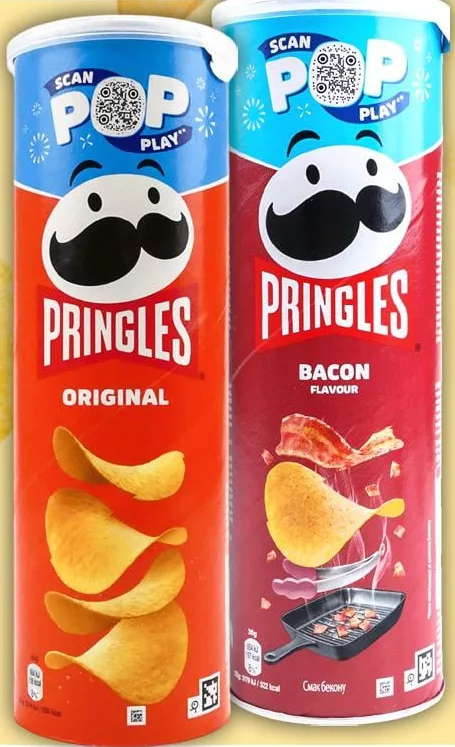 Чипсы Pringles, ассортимент Original/Bacon, 165г; запас ограничен, пока есть, не все магазины
