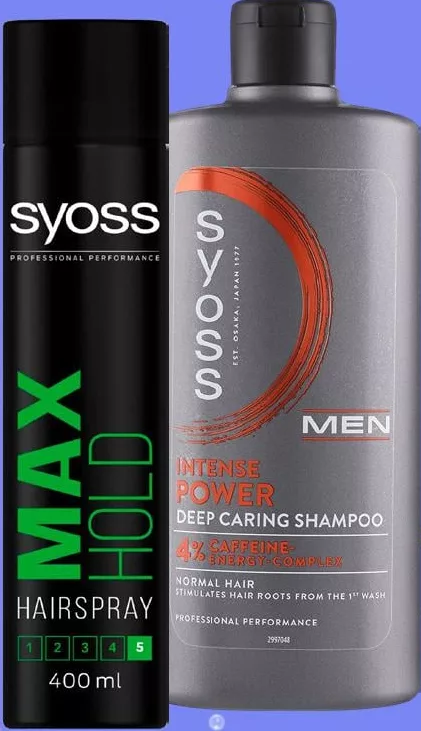 от Уход за волосами Syoss, ассортимент Max Hold/Intense Power: подпись 300/440мл, лак на фото 400мл; запас ограничен, пока есть, не все магазины
