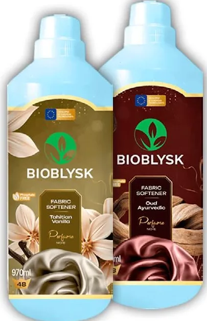 Кондиционер для белья BioBlysk парфюмированный Tahitian Vanilla/Oud Ayurvedic, 970мл; значок 15%; запас ограничен, пока есть, не все магазины