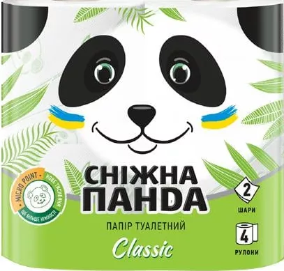 Бумага туалетная Снежная панда 2-слойная Classic/Aroma, 4рулона; значок 15%; запас ограничен, пока есть, не все магазины