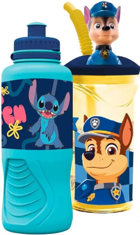 de la Sticlă/pahar Stor Stitch/Patrula Cățelușilor, 360ml/430ml; stoc limitat, până la epuizare, nu în toate magazinele