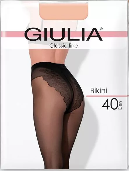 Колготки женские Giulia Classic Line Bikini 40den; значок 15%; запас ограничен, пока есть, не все магазины