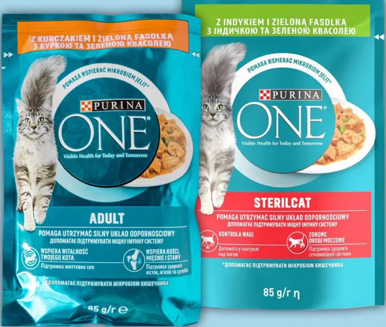 Корм для кошек Purina ONE Adult курица и зеленая фасоль/Sterilcat индейка и зеленая фасоль, 85г; запас ограничен, пока есть, не все магазины