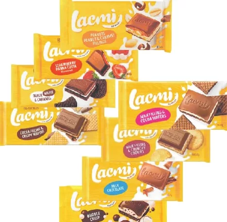 ROSHEN Ciocolată Lacmi, 84/85/87/90/100 g, sortimente: arahide, căpșuni, caramel, napolitane, biscuiți, lapte, crocant; Harkiv/regiune; stoc limitat, nu toate magazinele; prețul la raft la cumpărare