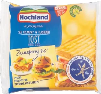 HOCHLAND Brânză Tost, 130 g; Harkiv/reg.; stoc limitat; magazine selecte; prețul de raft din ziua cumpărării