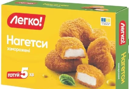 ЛЕГКО! Нагетси заморожені, 300 г; Харків/обл.; запас обмеж.; не всі магаз.; ціна полиці в день купівлі