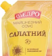 ЩЕДРО Майонезный соус «Салатний» 30%, 300 г; Харьков/обл.; запас огранич.; не все магаз.; цена полки в день покупки