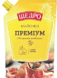 ЩЕДРО Майонез «Преміум» 72%, 300 г; Харьков/обл.; запас огранич.; не все магаз.; цена полки в день покупки