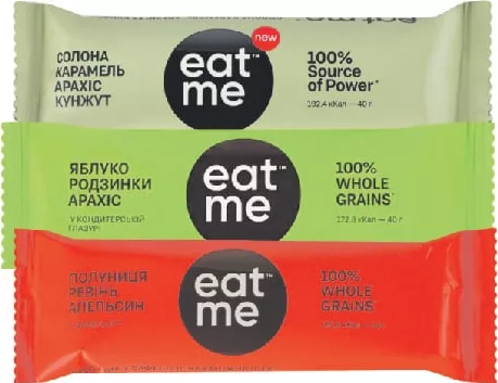 EAT ME Baton cu glazură de cofetărie neagră, 40 g, sortiment; Harkiv/regiune; stoc limitat, nu în toate magazinele; prevalează prețul la raft în ziua cumpărării