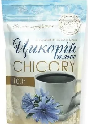 ВЕРХОВИНКА Напиток растворимый «Цикорий плюс 100%», 100 г; Харьков/обл.; запас ограничен, не все магазины; действует цена на полке в день покупки