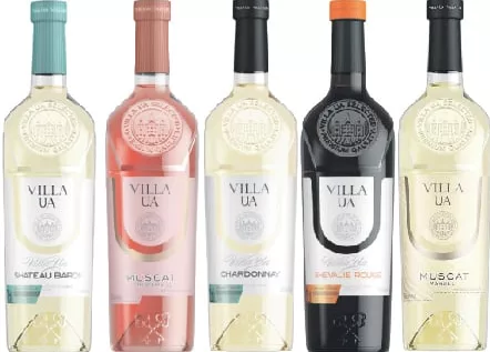 VILLA UA Вино белое/розовое/красное сухое/полусладкое 9,5–14%, 0,75 л, ассортимент; Харьков/обл.; запас ограничен, не все магазины; действует цена на полке в день покупки