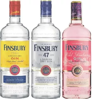 FINSBURY Gin 37,5/40/47%, 0,7 l, Germania, sortiment; de la 465 UAH; Harkiv/regiune; stoc limitat, nu în toate magazinele; prevalează prețul la raft în ziua cumpărării