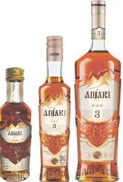 ADJARI Бренди 3 года 40%, 0,1/0,25/1 л; от 38,50 грн; Харьков/обл.; запас ограничен, не все магазины; действует цена на полке в день покупки