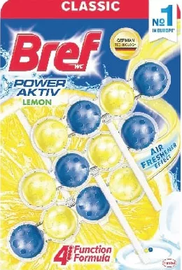 KRET Кубики для бачка унітазу Ocean Fresh, 3 шт.; фото: Bref Power Aktiv Lemon; Харків/обл.; 01–14.10.2026; запас обмежений; не всі магазини; ціна на полиці в день купівлі