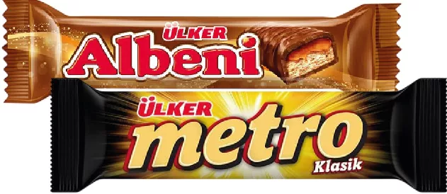 ÜLKER Батончик Albeni/Metro: карамель та печиво/карамель та нуга, 31/36 г; Харків/обл.; обмежено, не всі магазини; ціна на ціннику при купівлі