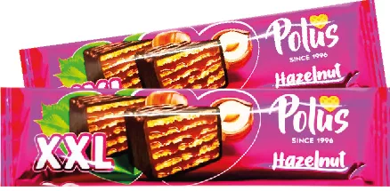 POLUS Торт шоколадно-вафельний «30 років», 70 г; на фото Hazelnut XXL; Харків/обл.; обмежено, не всі магазини; ціна на ціннику при купівлі