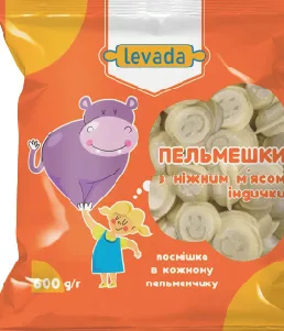 LEVADA Пельмешки з індичкою «Левадики», 600 г. Лише з карткою Посад; Харків/обл.; не всі магазини, запас обмежений; ціна на полиці в день купівлі визначальна.