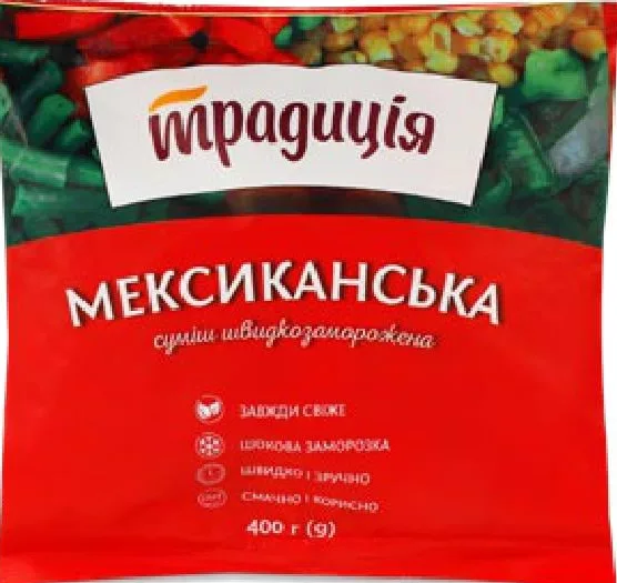 Традиція Смесь «Мексиканская», 400 г | 01–14.10.2026; до исчерпания; не все магазины; цены меняются; без баллов Родина.