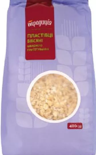 Традиція Хлопья овсяные, 400 г | 01–14.10.2026; до исчерпания; не все магазины; цены меняются; без баллов Родина.