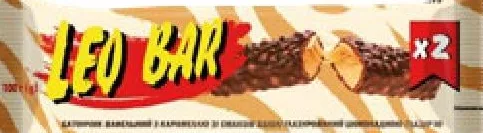 Leo Bar Baton de napolitană glazurat cu ciocolată, 100 g, ×2 pe ambalaj | 01–14.10.2026; în limita stocului; nu toate magazinele; prețuri variabile; fără puncte Rodyna.