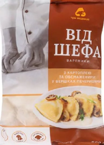 Три ведмеді Colțunași De la chef cu cartofi și ciuperci prăjite în smântână, 800 g | 01–14.10.2026; în limita stocului; nu toate magazinele; prețuri variabile; fără puncte Rodyna.
