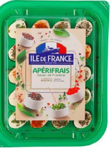 Ile de France Brânză proaspătă Apérifrais cu aromă de Provence, 100 g; 01–14.10.2026; în limita stocului; nu în toate magazinele; prețuri variabile; fără puncte Rodyna