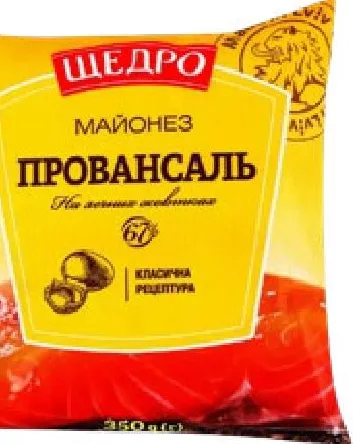 Щедро Maioneză Provençal 67%, 350 g; 01–14.10.2026; în limita stocului; nu în toate magazinele; prețuri variabile; fără puncte Rodyna