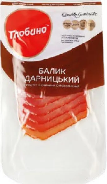 Глобино Балык Дарницкий, нарезка, 80 г; 01–14.10.2026; пока есть запас; не все магазины; цены могут меняться; без баллов «Родина»
