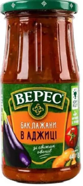 Верес Vinete în adjika, 440 g; 01–14.10.2026; în limita stocului; nu în toate magazinele; prețuri variabile; fără puncte Rodyna