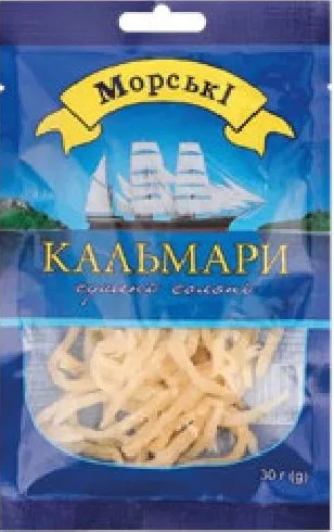 Морські Calmar uscat și sărat, 30 g; 01–14.10.2026; în limita stocului; nu în toate magazinele; prețuri variabile; fără puncte Rodyna