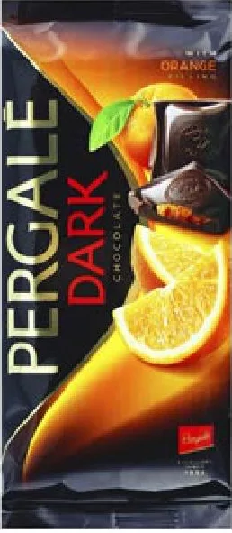 Pergale Ciocolată neagră cu umplutură de portocale, 100 g | 01–14.10.26; în limita stocului; nu în toate magazinele; prețuri variabile; fără puncte Rodyna.
