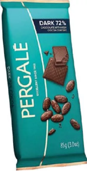 Pergale Ciocolată neagră 72%, 85 g | 01–14.10.26; în limita stocului; nu în toate magazinele; prețuri variabile; fără puncte Rodyna.