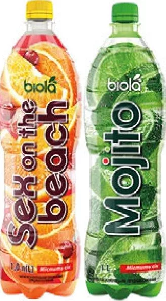 Biola Напиток Mojito / коктейль Sex on the Beach, 1 л | 01–14.10.26; до исчерпания запасов; не все магазины; цены меняются; без баллов Родина.