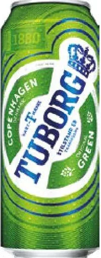 Славутич Пиво Tuborg Green, 4,6%, 0,5 л; запас огранич.; не все магазины; цены изменяемы; без баллов «Родина»