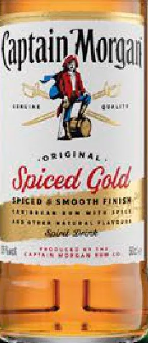 Captain Morgan Rom Spiced Gold, 35%, 0,5 l, Marea Britanie; 05–18.10.26/în limita stocului; excesul de alcool dăunează sănătății