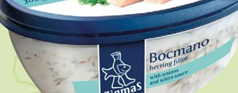 Zigmas Bocmano File de hering cu ceapă în sos alb, 300 g (Lituania); −29%