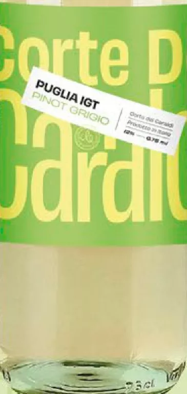 Corte dei Caraldi Vin Pinot Grigio alb sec, 12%, 0,75 l, Italia; consumul excesiv de alcool dăunează sănătății