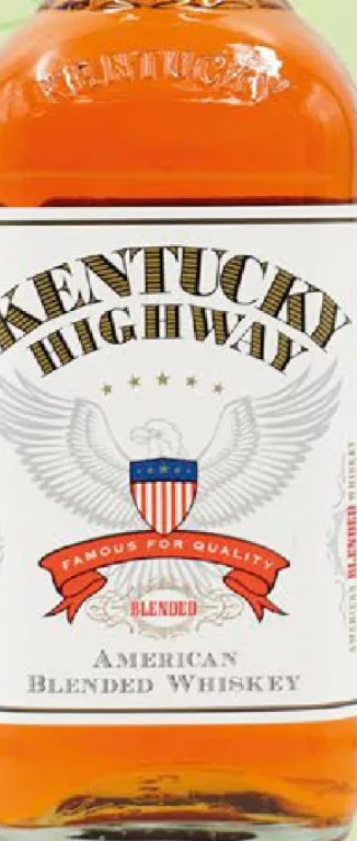 Kentucky Highway Whisky40%,0,7l; descriere:Bourbon,Germania; etichetă:American Blended Whiskey/USA; consumul excesiv de alcool dăunează sănătății