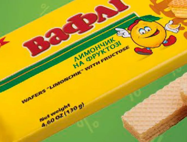ХБФ «Лимончик», вафли на фруктозе, диабетические, 130 г; +100 бонусов (10 бонусов = 1 грн), только в приложении «Близенько»