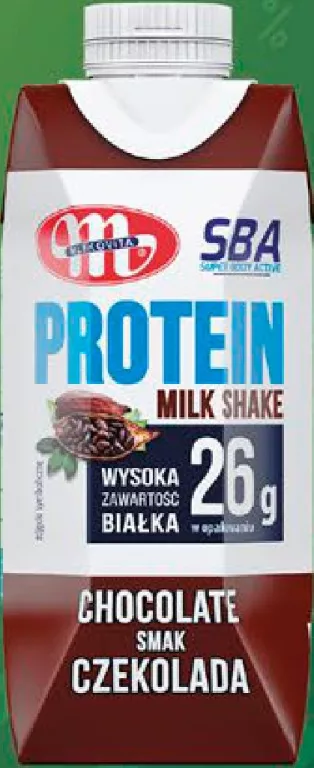 Mlekovita SBA Protein Milk Shake, băutură proteică din lapte, căpșuni / ciocolată, 350 g; 26 g proteine per ambalaj; +250 puncte bonus (10 puncte = 1 UAH), doar în aplicația Blizenko; 05–11.10; în limita stocului; magazine selectate; prețuri variabile