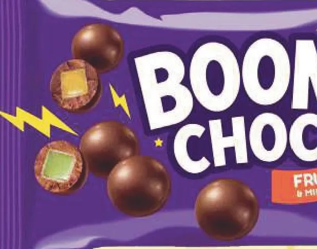 Drajeuri Boom Choc, jeleu în ciocolată cu lapte, 45 g; 05–11.10.2026 sau până la epuizare; magazine selectate; preț variabil; vechi=media rețelei prepromo