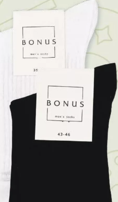Bonus Șosete bărbați albe/negre, mod.2543, măr.39–42/43–46, pereche; 28.09–18.10.2026; stoc limitat; magazine selectate; prețuri variabile; preț vechi: media rețelei prepromoție