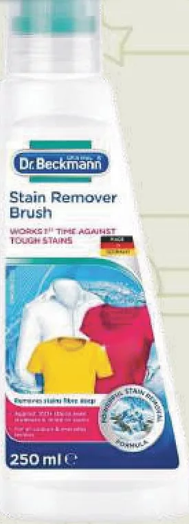 Dr. Beckmann Soluție pentru pete cu perie, 250 ml; 28.09–18.10.2026; stoc limitat; magazine selectate; prețuri variabile; preț vechi: media rețelei prepromoție