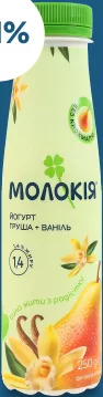 Йогурт Груша-Ваніль 1,4% Молокія, 250 г