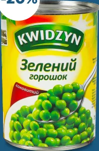 Горошок зелений консервований, ТМ Kwidzyn, 400 г
