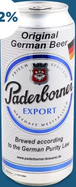 Пиво Paderborner Export світле 5,5%, 0,5 л (12.10–25.10.2026)