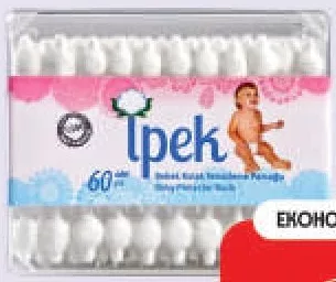 Ватні палички Ipek для дітей з обмежувачем, 60 шт./уп.