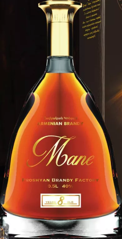 Brandy Mane 8 ani, 40%, Republica Armenia, 500 ml; pentru categoriile indicate: max. 6 buc./bon
