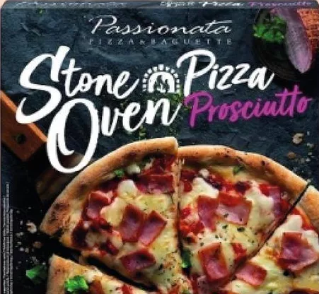 Pizza Passionata Prosciutto congelată rapid 325 g; pentru categoriile indicate: max. 6 buc./bon