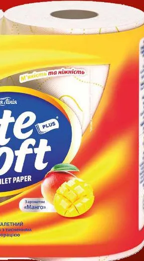 Папір туалетний Своя Лінія Elite Soft Манго білий тришаровий 4 шт; для зазначених категорій: до 6 од./чек